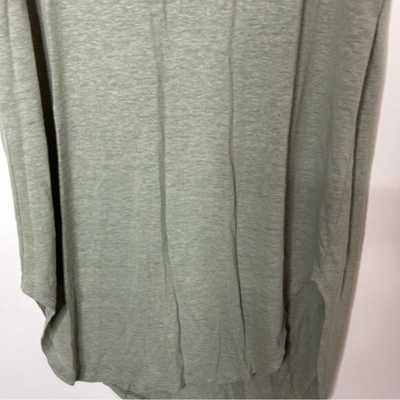 AERIE Midi Tank Dress Linen blend sleeveless Sage Green High Low hem Size S - Picture 3 of 15